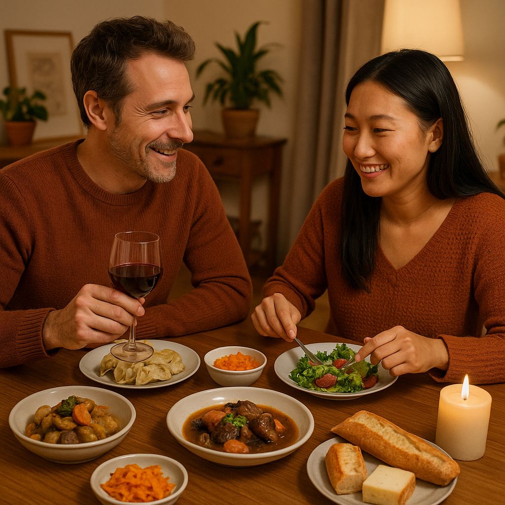 Femme mongole préparant le repas familial dans une yourte traditionnelle