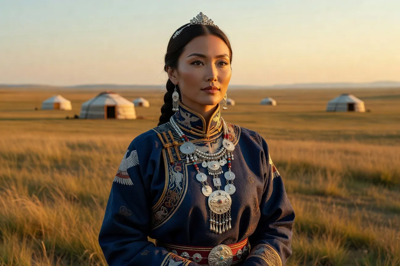 Femme mongole traditionnelle 2026 : deel, bijoux, mariage, coutumes